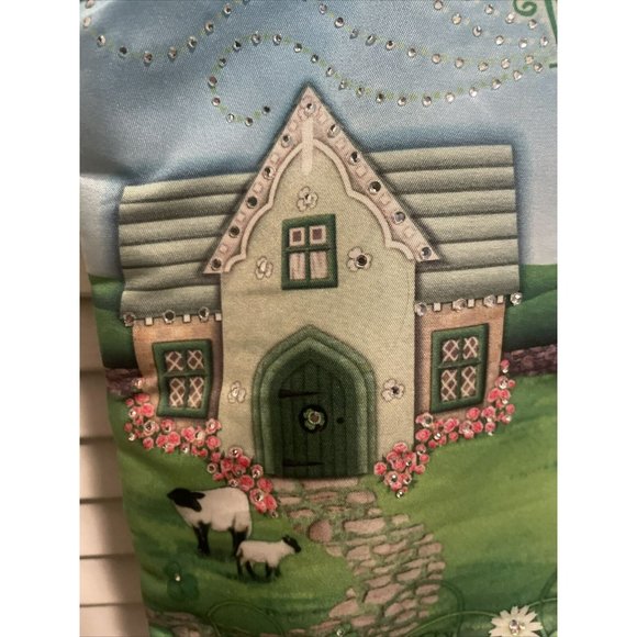 WILLABEE AND WARD TOTE/PURSE MARCH Quilt Sequin Rainbow Clover Sheep Flowers - Picture 3 of 12